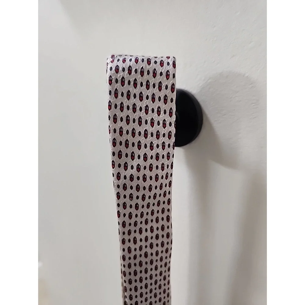 Givenchy Monsieur Silk Tie Made in Italy‎ Cream Red Blue Geometric Mens